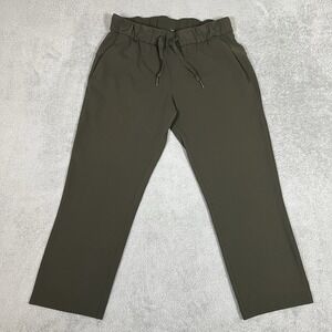 Lululemon Pants Womens 6 Green On The Fly Crop Casual Yoga 22" Inseam Gym